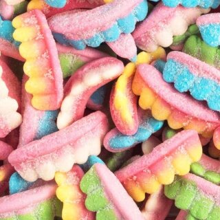 Multicolored acid dentures (Dentaduras)