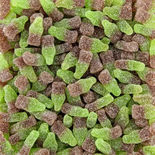 Mini Sweet Green and Brown Cola Bottles