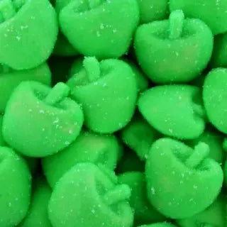Flat green tender apples